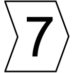HellermannTyton Helagrip Slide On Cable Markers, Black on White, Pre-printed "7", 1 → 3mm Cable
