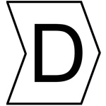 HellermannTyton HGDC Slide On Cable Markers, Black on White, Pre-printed "D", 1 → 3mm Cable
