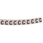 HellermannTyton HGDC Slide On Cable Markers, Black on White, Pre-printed "C", 1 → 3mm Cable