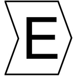 HellermannTyton HGDC Slide On Cable Markers, Black on White, Pre-printed "E", 1 → 3mm Cable