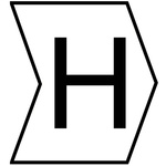 HellermannTyton HGDC Slide On Cable Markers, Black on White, Pre-printed "H", 1 → 3mm Cable