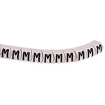 HellermannTyton HGDC Slide On Cable Markers, Black on White, Pre-printed "M", 1 → 3mm Cable
