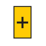 HellermannTyton WIC Snap On Clip On Cable Marker, Yellow, Pre-printed "+", 2.8 → 3.8mm Cable