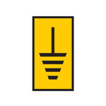 HellermannTyton WIC Snap On Clip On Cable Marker, Yellow, Pre-printed "ERDE", 2.8 → 3.8mm Cable