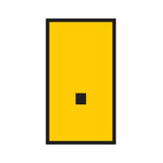 HellermannTyton WIC Snap On Clip On Cable Marker, Yellow, Pre-printed ".", 4.3 → 5.3mm Cable