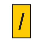 HellermannTyton WIC Snap On Clip On Cable Marker, Yellow, Pre-printed "/", 4.3 → 5.3mm Cable