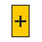 HellermannTyton WIC Snap On Clip On Cable Marker, Yellow, Pre-printed "+", 4.3 → 5.3mm Cable