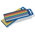 HellermannTyton WIC3 Snap On Clip On Cable Marker, assorted colours, Pre-printed "0, 1, 2, 3, 4, 5, 6, 7, 8, 9", 4.3