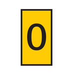 HellermannTyton WIC Snap On Clip On Cable Marker, Yellow, Pre-printed "0", 4.3 → 5.3mm Cable