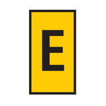 HellermannTyton WIC Snap On Clip On Cable Marker, Yellow, Pre-printed "E", 4.3 → 5.3mm Cable