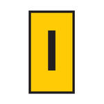 HellermannTyton WIC Snap On Clip On Cable Marker, Yellow, Pre-printed "I", 4.3 → 5.3mm Cable