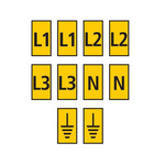 HellermannTyton WIC Snap On Clip On Cable Marker, assorted colours, Pre-printed "EARTH, L1, L2, L3, N", 4.3 →