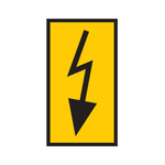 HellermannTyton WIC Snap On Clip On Cable Marker, Yellow, 4.3 → 5.3mm Cable