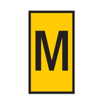 HellermannTyton WIC Snap On Clip On Cable Marker, Yellow, Pre-printed "M", 4.3 → 5.3mm Cable