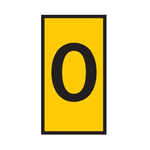 HellermannTyton WIC Snap On Clip On Cable Marker, Yellow, Pre-printed "O", 4.3 → 5.3mm Cable