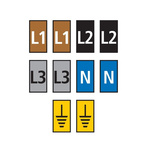 HellermannTyton WIC Snap On Clip On Cable Marker, assorted colours, Pre-printed "EARTH, L1, L2, L3, N", 4.3 →