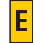HellermannTyton HODS50 Slide On Cable Marker, Black on Yellow, Pre-printed "E", 1.7 → 3.6mm Cable