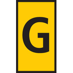 HellermannTyton HODS50 Slide On Cable Marker, Black on Yellow, Pre-printed "G", 1.7 → 3.6mm Cable