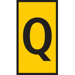 HellermannTyton HODS50 Slide On Cable Marker, Black on Yellow, Pre-printed "Q", 1.7 → 3.6mm Cable
