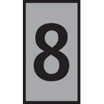 HellermannTyton WIC0 Cable Markers, Grey, Pre-printed "8", 2 → 2.8mm Cable