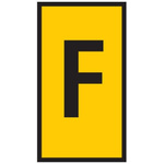 HellermannTyton WIC0 Cable Markers, Yellow, Pre-printed "F", 2 → 2.8mm Cable