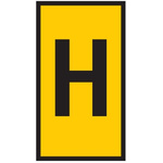 HellermannTyton WIC0 Cable Markers, Yellow, Pre-printed "H", 2 → 2.8mm Cable