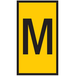 HellermannTyton WIC0 Cable Markers, Yellow, Pre-printed "M", 2 → 2.8mm Cable
