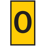 HellermannTyton WIC0 Cable Markers, Yellow, Pre-printed "O", 2 → 2.8mm Cable
