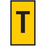 HellermannTyton WIC0 Cable Markers, Yellow, Pre-printed "T", 2 → 2.8mm Cable