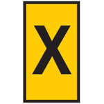 HellermannTyton WIC0 Cable Markers, Yellow, Pre-printed "X", 2 → 2.8mm Cable