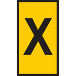 HellermannTyton WIC1 Cable Markers, Yellow, Pre-printed "X", 2 → 2.8mm Cable