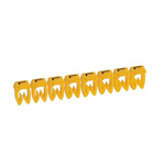 Legrand CAB3 Clip On Cable Marker, Black on Yellow, Pre-printed "L", 3.8 → 5mm Cable, for Marking of Wiring,
