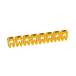 Legrand CAB3 Clip On Cable Marker, Black on Yellow, Pre-printed "N", 3.8 → 5mm Cable, for Marking of Wiring,