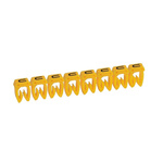 Legrand CAB3 Clip On Cable Marker, Black on Yellow, Pre-printed "U", 3.8 → 5mm Cable, for Marking of Wiring,
