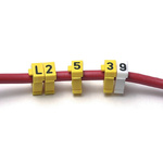 HellermannTyton WIC Snap On Cable Markers, Yellow, Pre-printed "7", 4.3 → 5.3 Cable