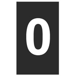 HellermannTyton HO85 Clip On Cable Markers, White on Black, Pre-printed "0", 1.7 → 3.6mm Cable