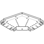 Legrand Heavy Duty 90° Flat Bend Hot Dip Galvanised Steel Cable Tray Accessory, 100 mm Width, 50mm Depth