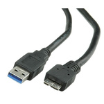 Roline Male USB A to Male Micro USB B USB Cable, 0.8m, USB 3.0