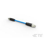 TE Connectivity Straight M12 to Straight M12 Industrial Automation Cable Assembly, 4 Core 10m Cable