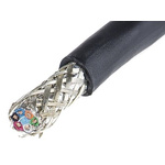 Alpha Wire 4 Pair Foil and Braid Multipair Industrial Cable 0.23 mm²(CE, CSA, UL) Black 30m XTRA-GUARD 2 Series