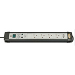 brennenstuhl 3m 4 Socket BS1363, USB Extension Lead, 250 V ac