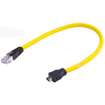 Harting Cat6a Cable 1.5m, Yellow, Male RJ45/Female ix