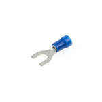 TE Connectivity, PLASTI-GRIP Insulated Crimp Spade Connector, 1mm² to 2.6mm², 16AWG to 14AWG, M5 Stud Size Vinyl, Blue