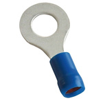 MECATRACTION, 51000 Insulated Ring Terminal, M6.3 Stud Size, Blue