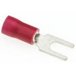 JST, A Insulated Crimp Spade Connector, 0.2mm² to 1.65mm², 22AWG to 16AWG, 3mm Stud Size Vinyl, Red