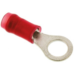 TE Connectivity, PIDG Insulated Ring Terminal, M5 Stud Size, 0.25mm² to 1.6mm² Wire Size, Red