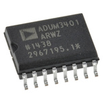 ADUM3401ARWZ Analog Devices, 4-Channel Digital Isolator 1Mbps, 2500 V, 16-Pin SOIC