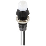 Sloan White Indicator, Lead Wires Termination, 5 → 28 V dc, 8.2mm Mounting Hole Size, IP68