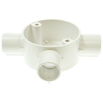 Schneider Electric T Piece Cable Conduit Fitting, White 25mm nominal size