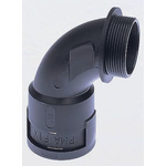 PMA PG21 90° Curved Elbow Cable Conduit Fitting, Black 23mm nominal size
